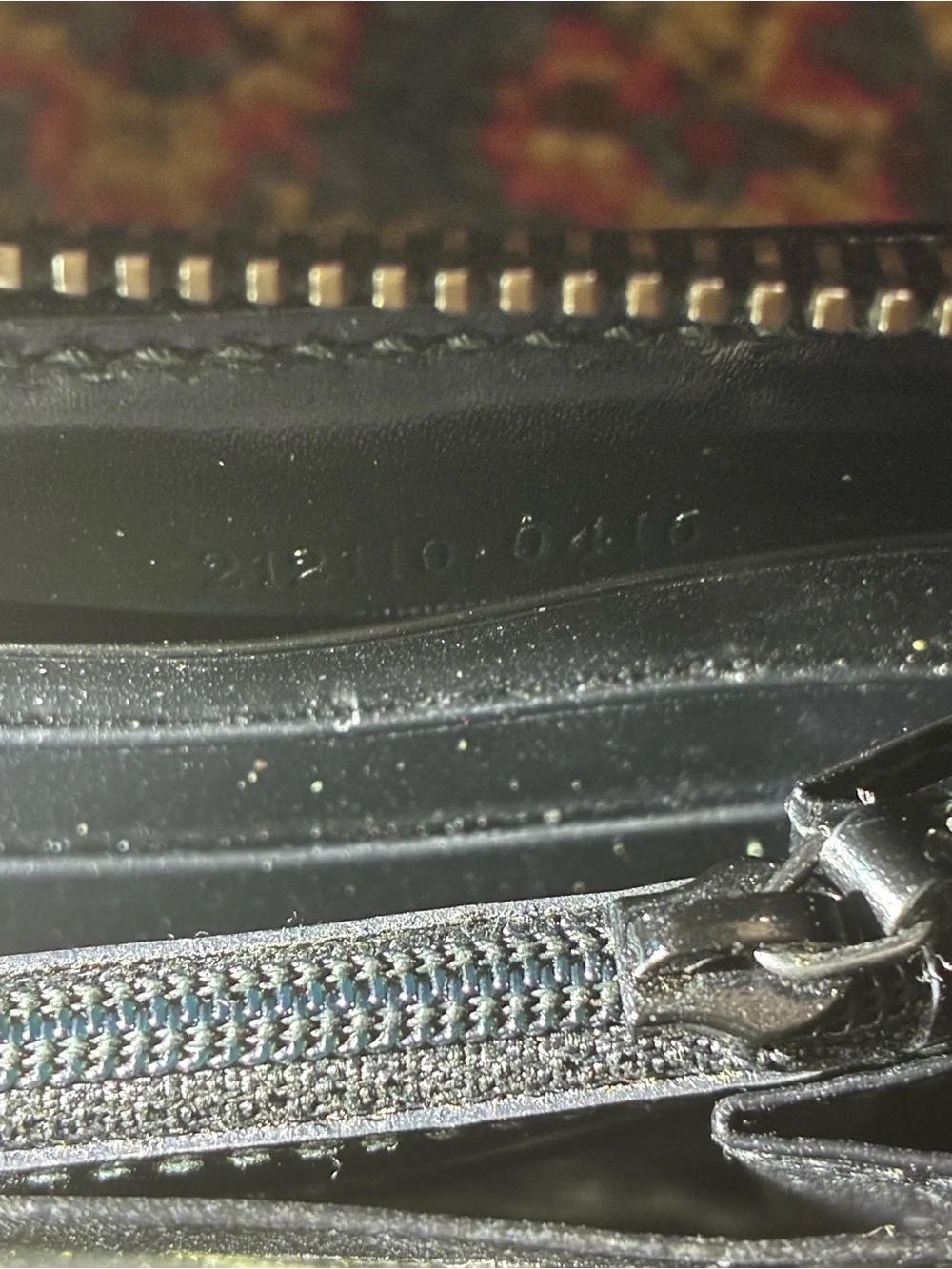 Gucci Black GG Zip-Around Wallet with Silver GG Charm